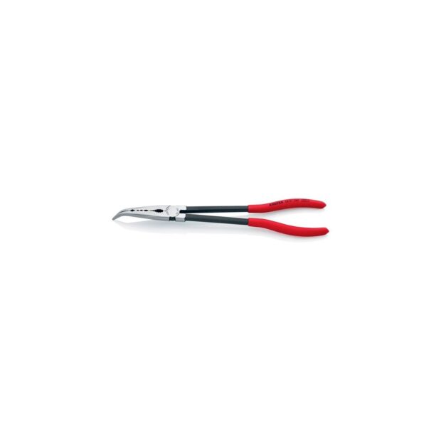 KNIPEX Assembly pliers ISO 5743 length 280 mm polished plastic coated tip angled 45 deg