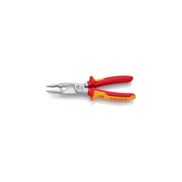 KNIPEX Electric installation pliers  length 200 mm VDE chrome-plated multi-component handles without opening spring - Image 3