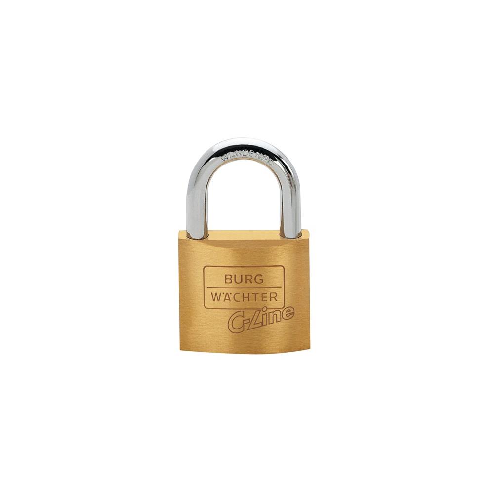 BURG-WÄCHTER Cylinder padlock 222 40 lock body width 40 mm brass, keyed to differ