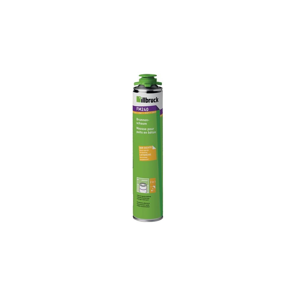 ILLBRUCK 1-component well casing sealing foam FM240 750 ml B2 green with disposable gloves with disposable gloves