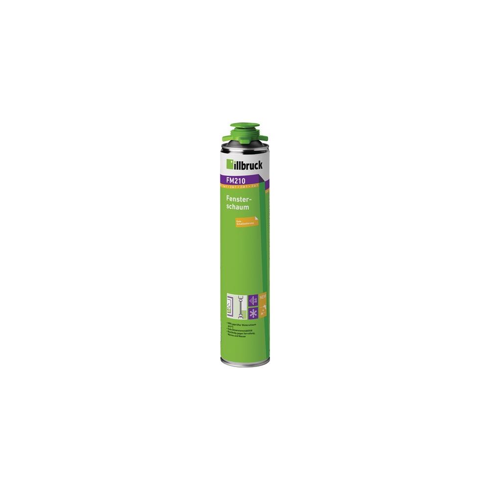 ILLBRUCK 1-component window/façade foam FM210 880 ml B2 green with disposable gloves