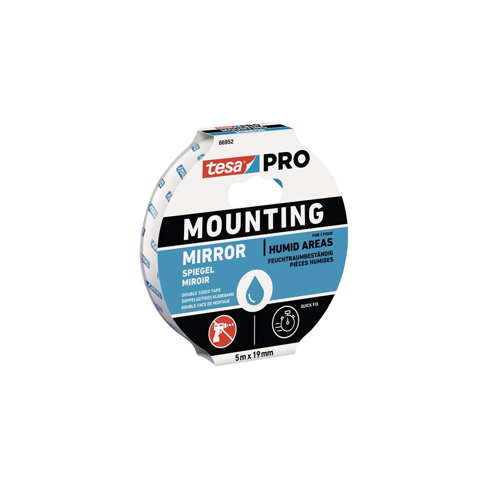 TESA Assembly tape Mounting PRO Mirror 66952 white length 5 m width 19 mm