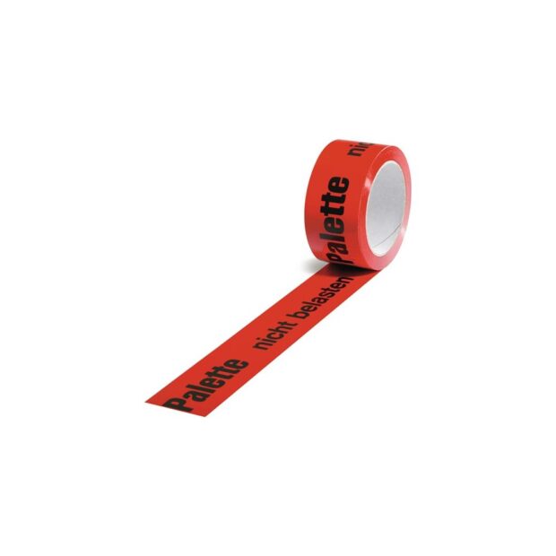 TRANSPAK Adhesive tape with warning PP  do not load pallet length 66 m, width 50 mm red