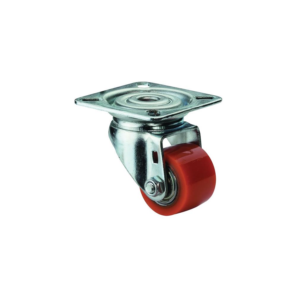 BS ROLLEN Swivel castor wheel dm 35 mm load cap. 100 kg with bolt-on plate polyurethane