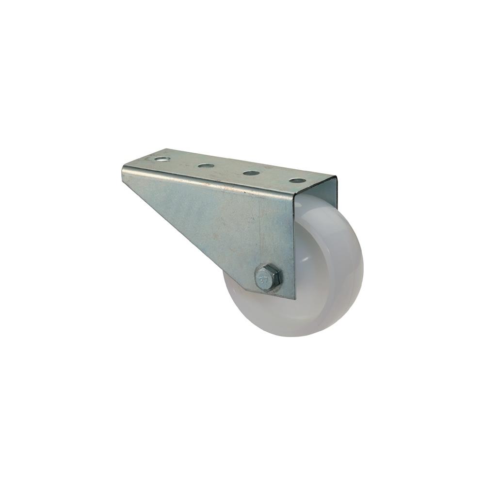 BS ROLLEN Gate stay castor wheel dm 80 mm load cap. 50 kg with bolt-on plate plastic