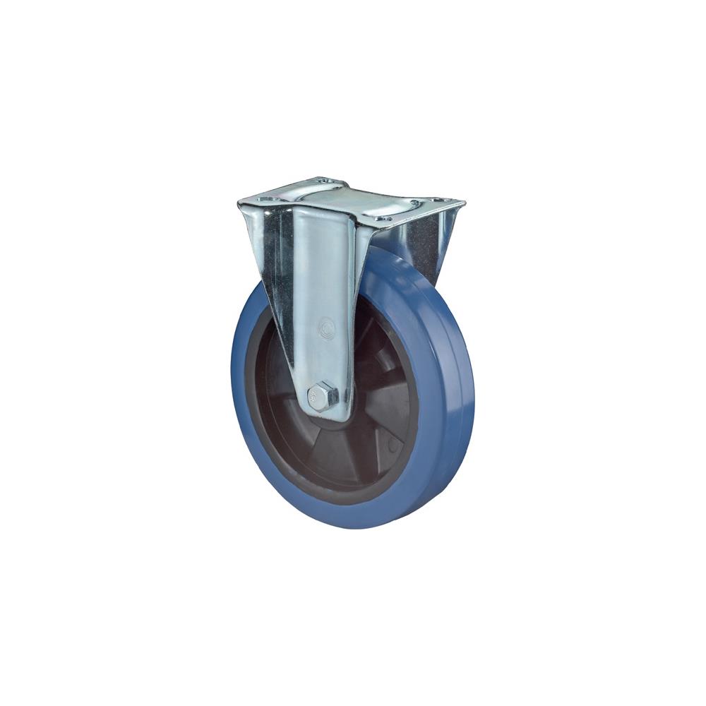 BS ROLLEN Fixed castor wheel dm 200 mm load cap. 300 kg plastic panel L138xW109 mm