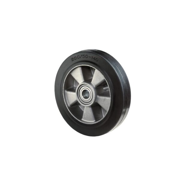 BS ROLLEN Spare wheel  wheel dm 125 mm load cap. 220 kg rubber axle diameter 20 mm hub length 50 mm