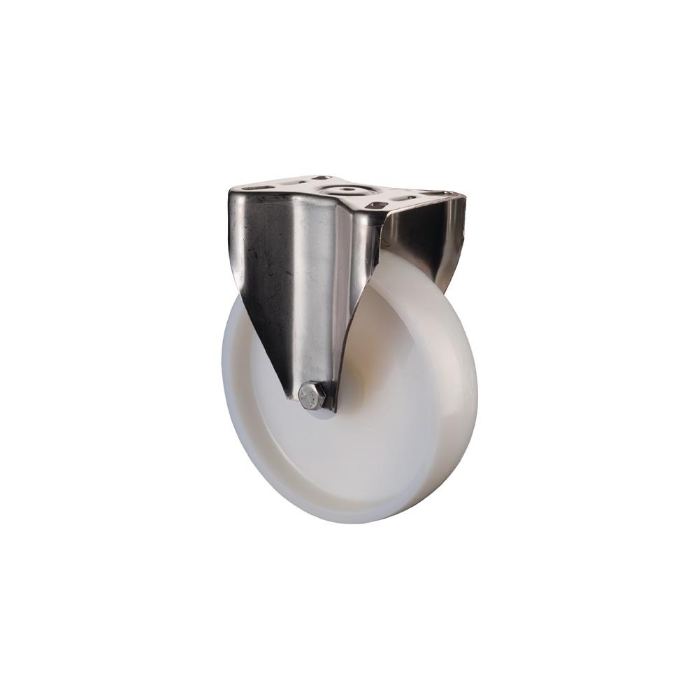BS ROLLEN Fixed castor wheel dm 75 mm load cap. 60 kg plastic panel L60xW60 mm