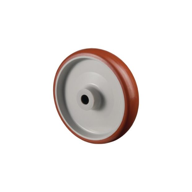 BS ROLLEN Spare wheel  wheel dm 125 mm load cap. 180 kg polyurethane axle diameter 15 mm hub length 44 mm