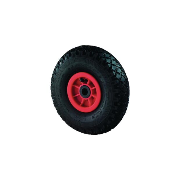 BS ROLLEN Wheel with air-filled tyre  wheel dm 400 mm load cap. 160 kg spare wheel roller bearings rib tread