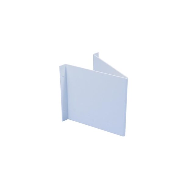 Corner sign  L148xW148 mm plain white for film labels plastic