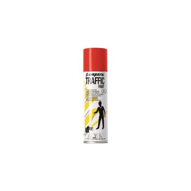 AMPERE Ground marking spray TRAFFIC PAINT 500 ml red