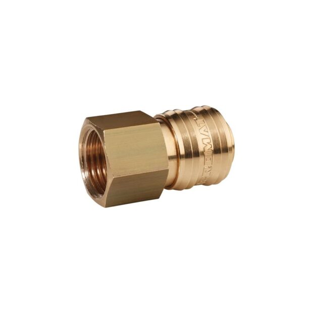 PROMAT Quick-lock coupling  DN 7.2, internal thread brass, bright thread G 1/4 inch 11.89 mm