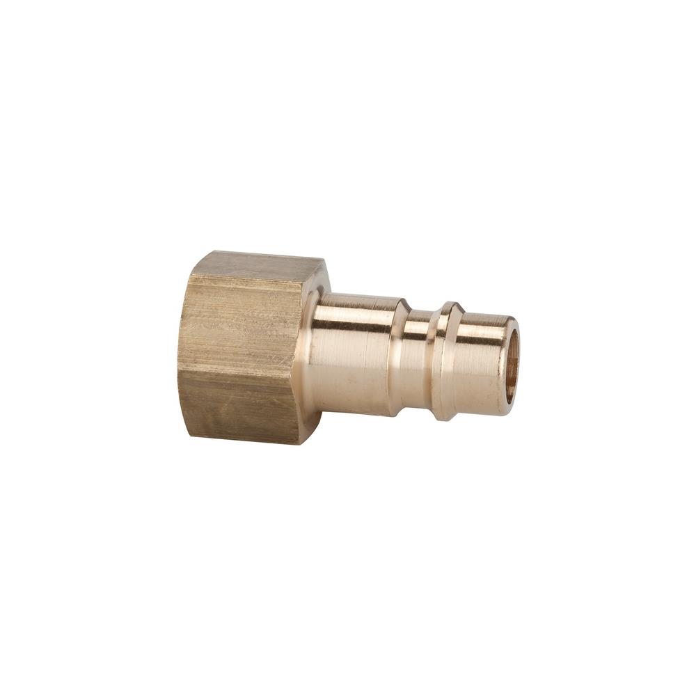 PROMAT Push-fit nipple bright brass plug DN 7.2 internal thread G 3/8 inch