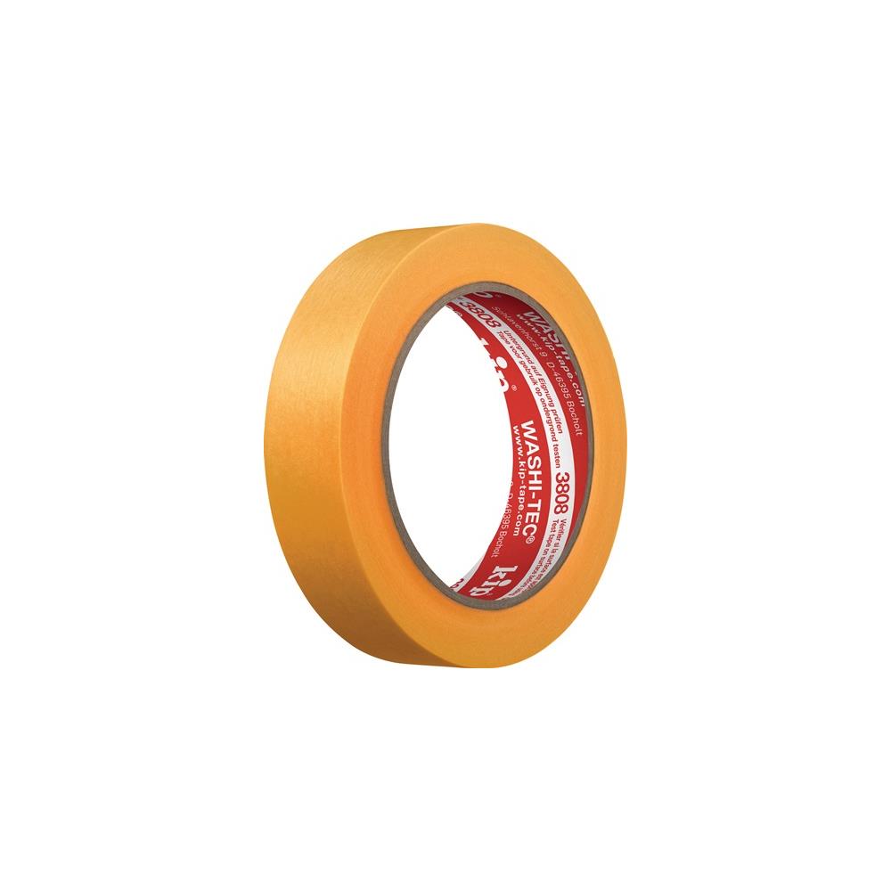 KIP Masking tape 3808 WASHI-TEC® Premium Goldkrepp® smooth yellow length 50 m width 48 mm
