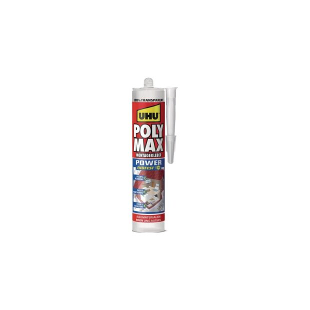 UHU Adhesive/sealing agent POLY MAX POWER transparent 300 g