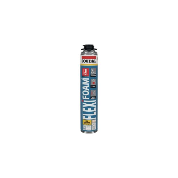 SOUDAL 1-component gun foam FLEXI FOAM 750 ml B2 blue without disposable gloves without disposable gloves