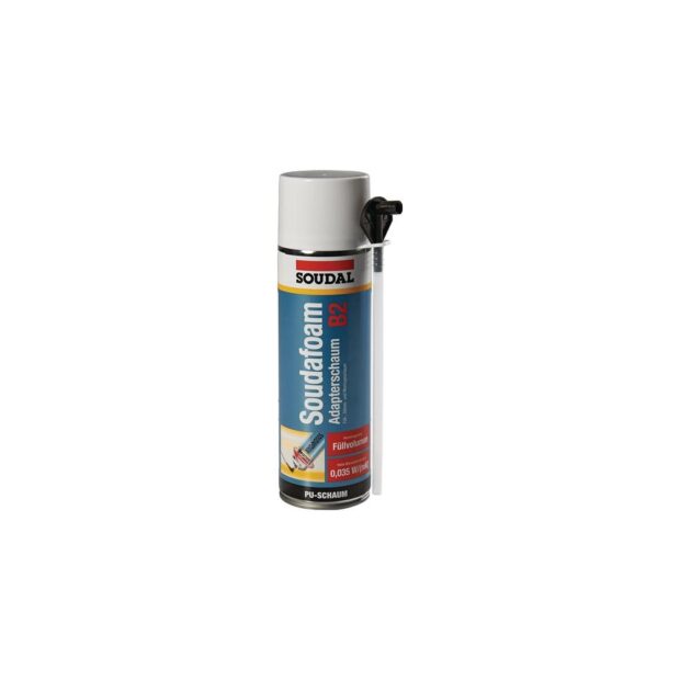 SOUDAL 1-component installation foam SOUDAFOAM 500 ml B2 champagne with disposable gloves with disposable gloves