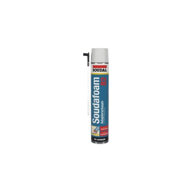 SOUDAL 1-component installation foam SOUDAFOAM 750 ml B2 champagne with disposable gloves with disposable gloves