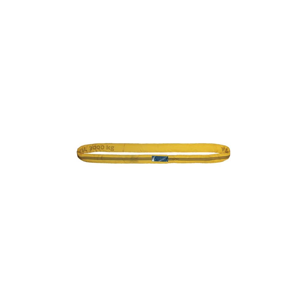 PROMAT Round lifting sling DIN EN 1492-2 circumference 4 m yellow load-bearing cap. single 3000 kg