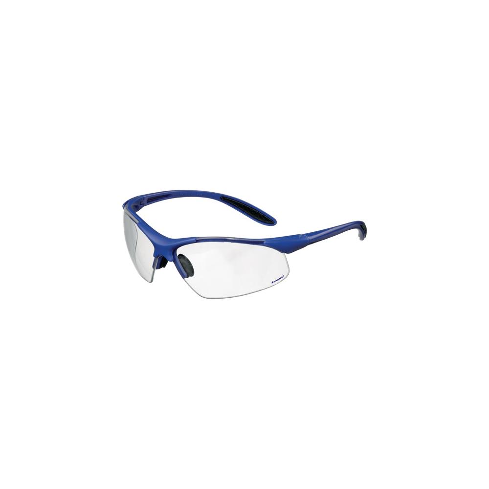 PROMAT Safety goggles DAYLIGHT PREMIUM EN 166 dark blue arms, clear lens polycarbonate