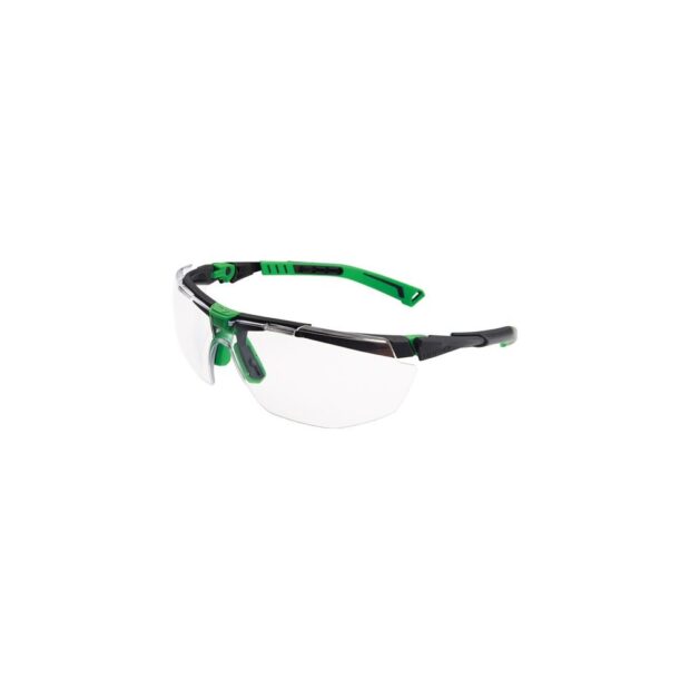 UNIVET Safety goggles 5X1030000 EN 166, EN 170 FT KN dark grey arms/green, clear lens polycarbonate