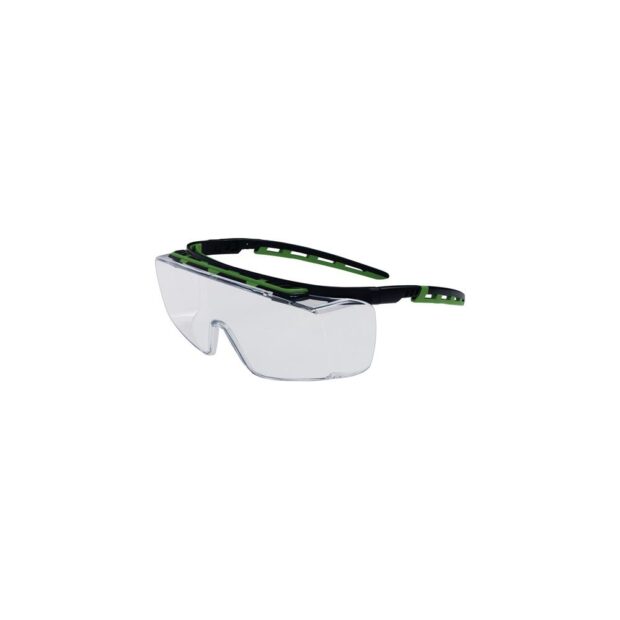 PRO FIT Safety goggles Kubik EN 166 EN 170 black/green arms, clear lens polycarbonate