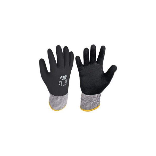 ASATEX Glove Hit Flex V size 10 black/grey 98 % polyamide / 2 % elastane with nitri EN 388 PPE category II