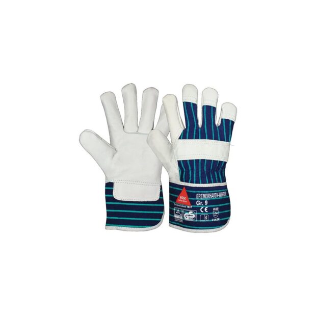 HASE Winter glove Bremerhaven size 10 natural/blue EN 388 PPE category II EN 388