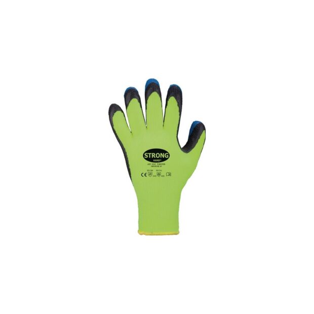 STRONGHAND Glove Forster size 11 neon-yellow/blue EN 388, EN 511 PPE category II polyester with latex