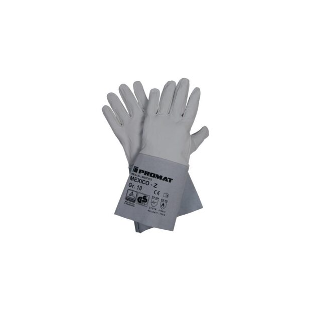 PROMAT Welder's glove Mexico Z size 11 grey goatskin nappa/split leather EN 388, EN420, EN12477 PPE category II