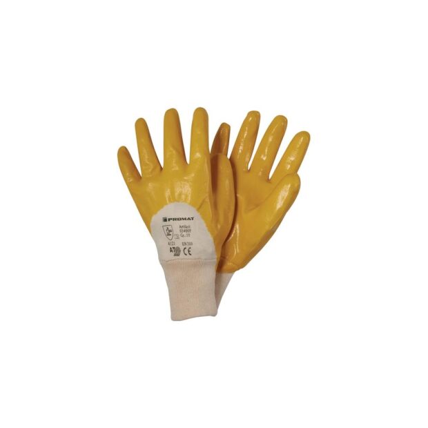 PROMAT Glove Ems size 9 yellow extra-high-grade nitrile coating EN 388 PPE category II