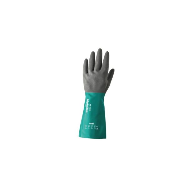 ANSELL Chemical protective glove AlphaTec 58-435 size 10 sea green/anthracite grey EN 388, EN 374, EN 1149 PPE category III