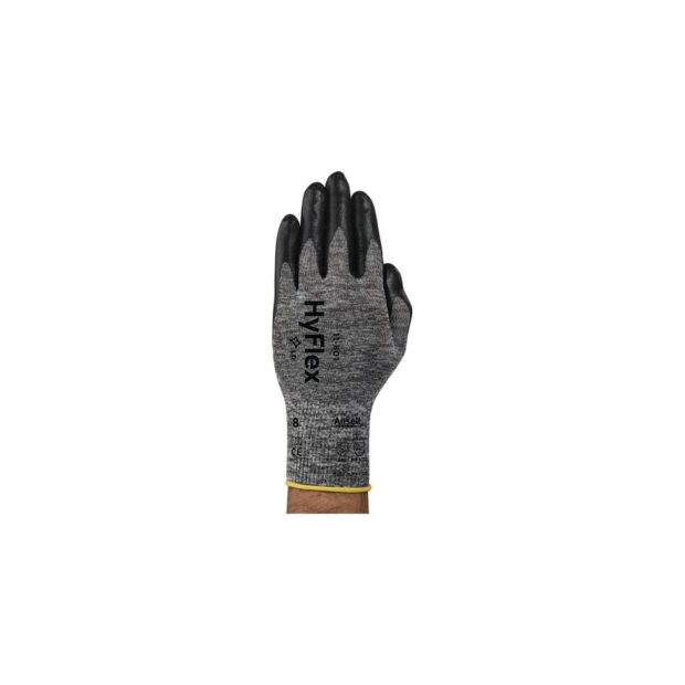 ANSELL Glove HyFlex 11-801 size 10 grey/black EN 388 PPE category II nylon with nitrile foam