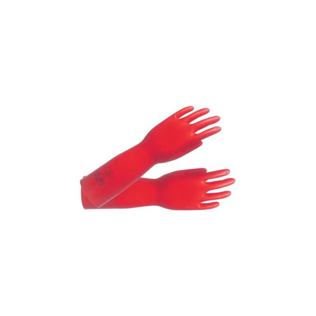 ANSELL Chemical protective glove AlphaTec Sol-Vex 37-900 size 9 red EN 388, EN 374, ISO 9001 PPE category III