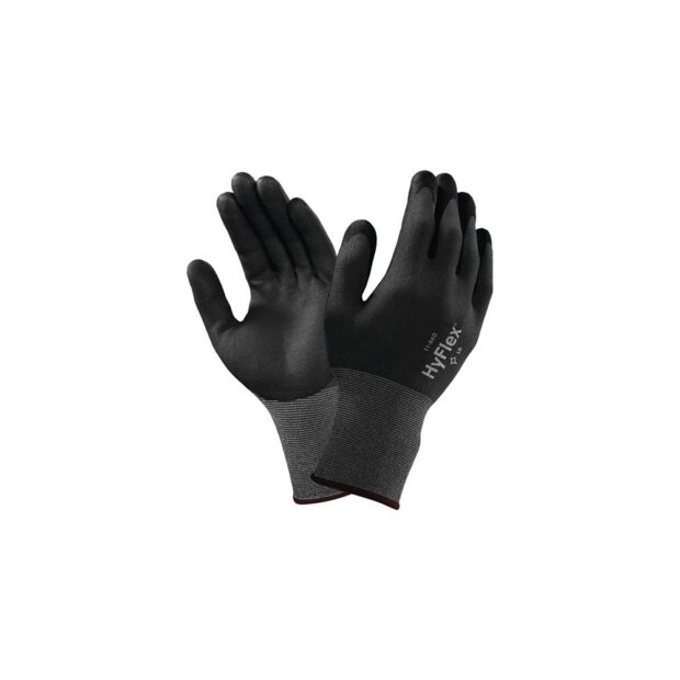 ANSELL Glove HyFlex® 11-840 size 8 black/grey EN 388 PPE category II nylon Spandex w.nitrile foam