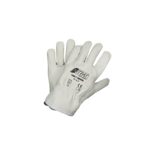 NITRAS Glove Driver size 11 grey full-grain cowhide EN 388 PPE category II