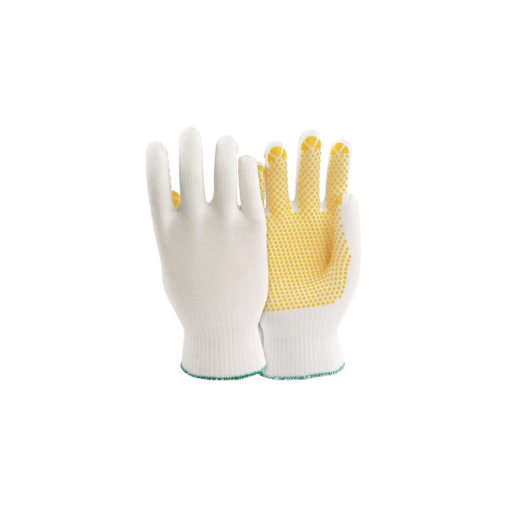 HONEYWELL Glove PolyTRIX N 912 size 9 white/yellow EN 388 PPE category II polyamide/cotton