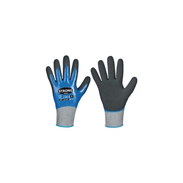 STRONGHAND Cut-resistant glove Delano size 9 dark blue/black EN 388 PPE category II EN 388 category II