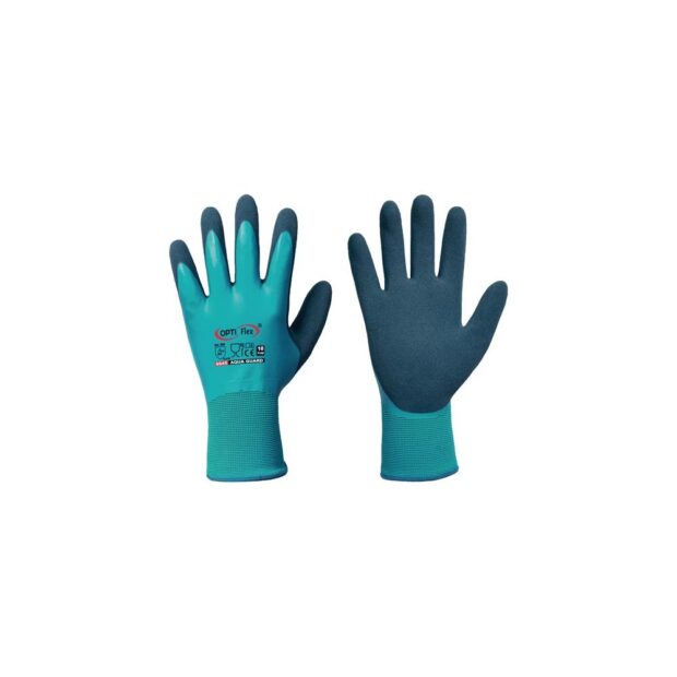 OPTIFLEX Glove Aqua Guard size 10 blue EN 388 PPE category II polyamide with latex/latex