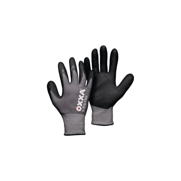 OXXA Glove X-PRO-FLEX size 9 black/grey EN 388 PPE category II nylon/Lycra backing