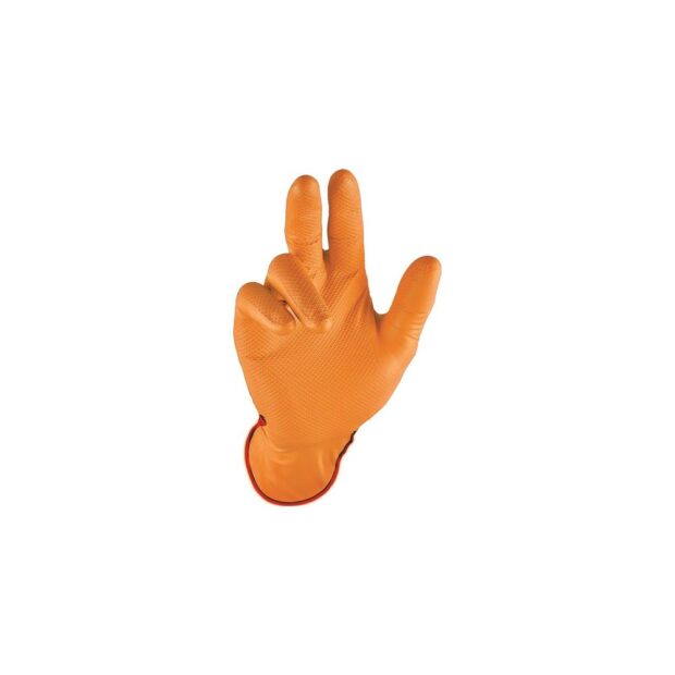 STRONGHAND Disposable glove Grip Orange size 9 orange nitrile EN 388, EN 374 PPE category III