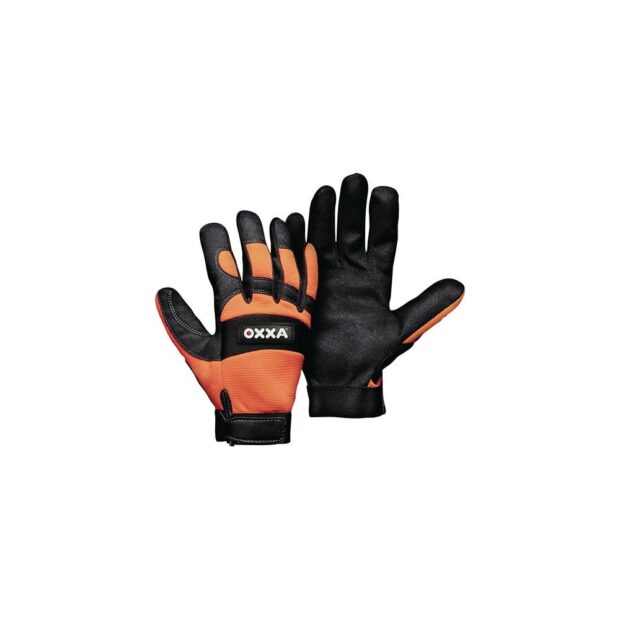 OXXA Glove X-MECH size 10 black/fluorescent orange Armor Skin® EN 388 PPE category II