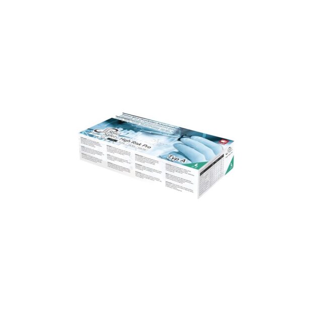 AMPRI Disposable glove HighRisk Pro size L blue nitrile EN 374, EN 388 PPE category III