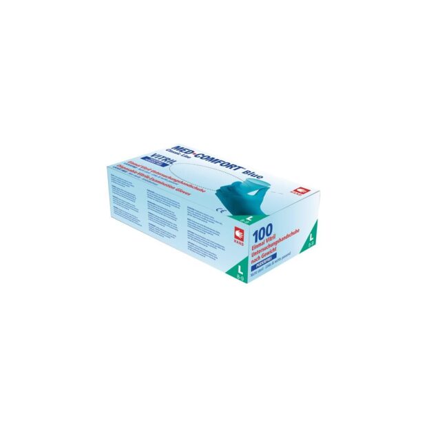 AMPRI Disposable glove Med Comfort Blue Vitril size S blue vinyl-nitrile mix EN 420, EN 374, EN 455 PPE category III