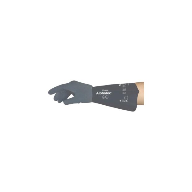 ANSELL Chemical protective gloves AlphaTec 53-001 size 11 grey/black EN 388, EN 374, EN 407 PPE category III