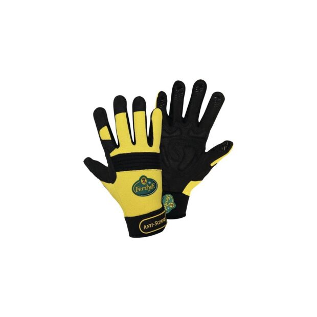 LEIPOLD+DÖHLE Cycling gloves Anti-Schock size S black/yellow Synthetic leather/elastane EN 388 PPE category II