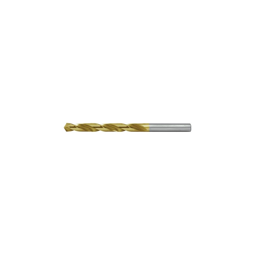 RUKO Twist drill DIN 338 type N nominal dm 13.5 mm HSS profile ground TiN cylinder shank 5xdm right-h. cut.