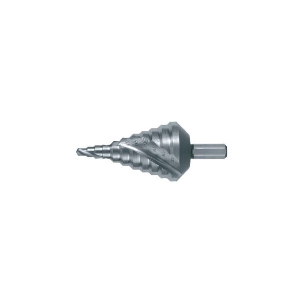 RUKO Step drill  drilling range 5.5-38.5 mm HSS spiral-grooved no. of cutters 2 no. of steps 11