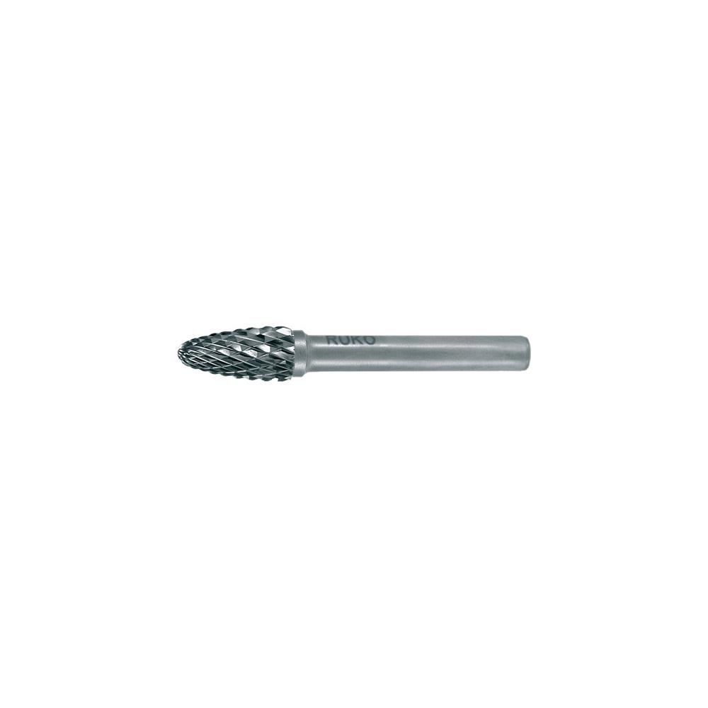RUKO Milling pin RBF dm 3 mm head length 7 mm shank dm 3 mm carbide, bright serration KVZ 4